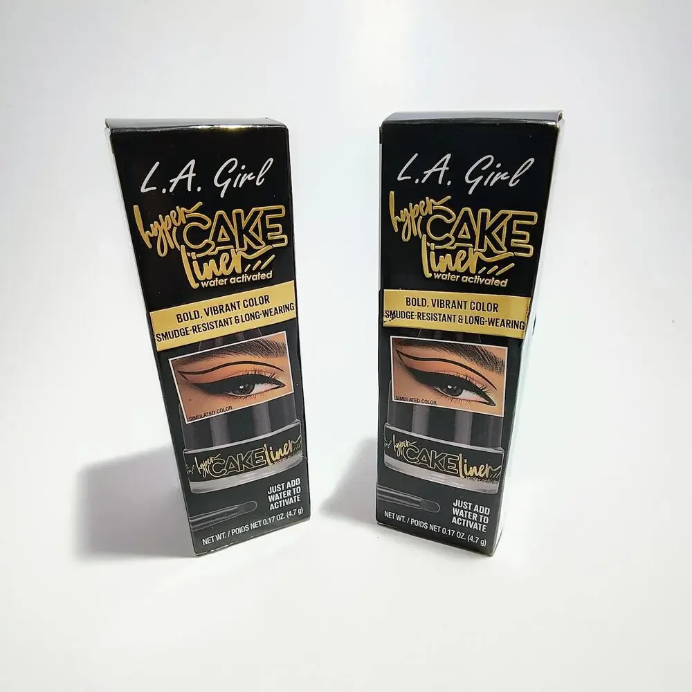 L.A. Girl Hyper Cake Liner Water Activated Smoked Out Black 2 Pack‎